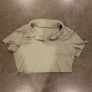 NWOT Shein Collared Crop Top